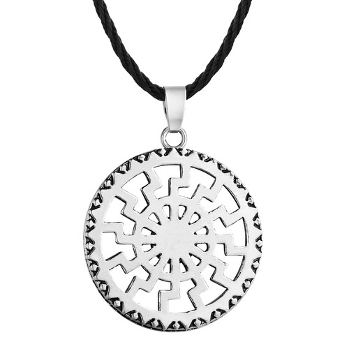 Collana ruota sole nera - collana,
