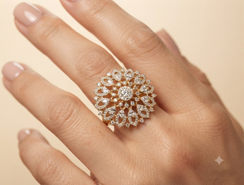 Anello mandala floreale