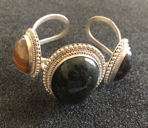 Bracelet etnico tre cabochon - bracelet,