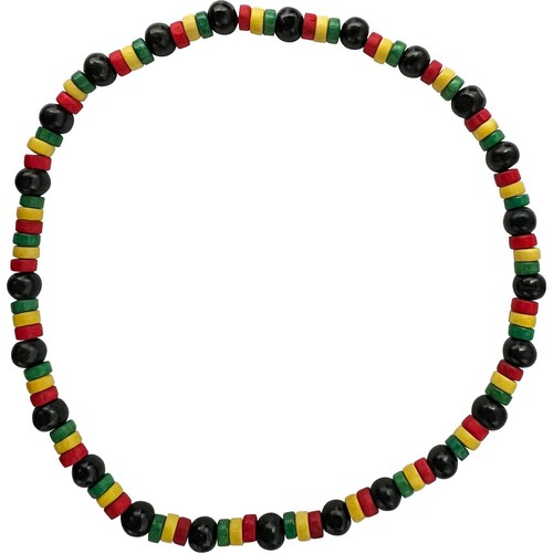 Collana perle legno rasta