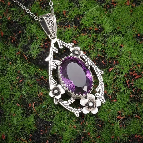 Collana donna fiore - , argento