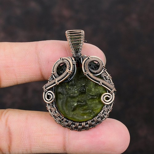 Moldavite filo avvolto - moldavite,