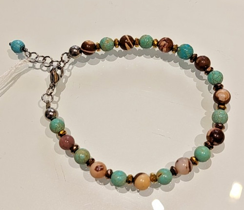 Bracciale uomo pietre dure 6mm - pietre,